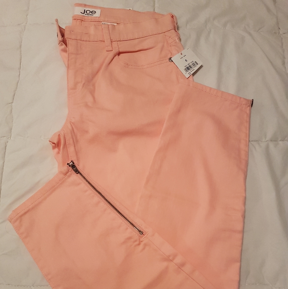 Soft Peach Skinny Jeans